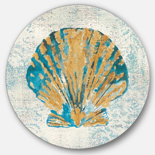 Designart - Coastal Pastel seashells I